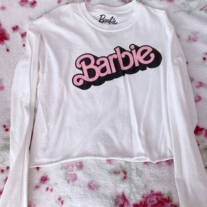 Barbie long sleeve crop top size M